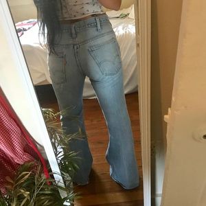 1970s Orange Tab High Waisted Levi’s Bellbottoms